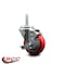 Service Caster 35 Inch Red Polyurethane Wheel Swivel 58 Inch Threaded Stem Caster with Brake SCC SCC-TS20S3514-PPUB-RED-TLB-58212 - alternate 2